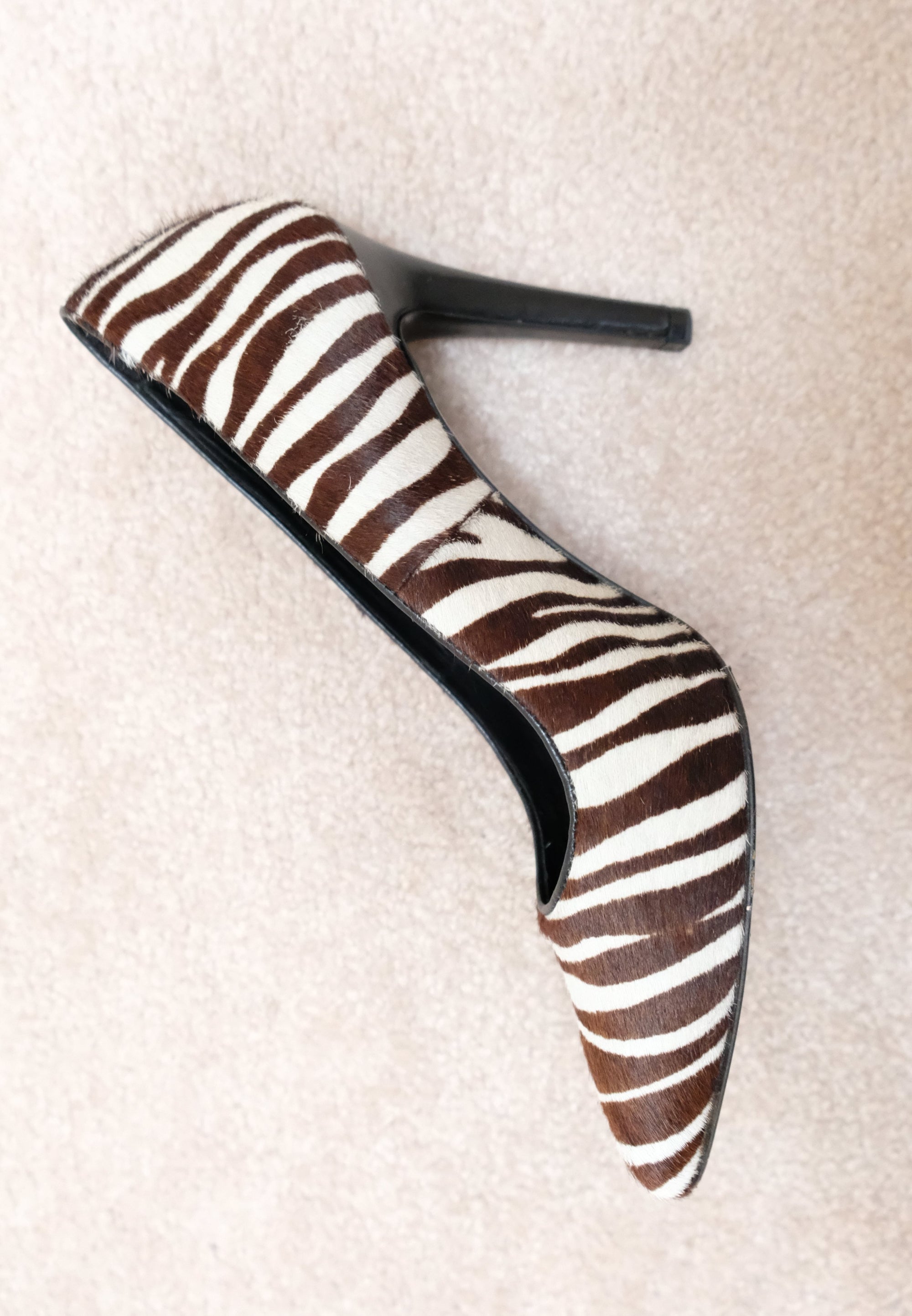 Zebra Ponyhair Heels